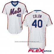 Camiseta Beisbol Hombre New York Mets 40 Bartolo Colon Flex Base Blanco