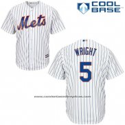 Camiseta Beisbol Hombre New York Mets 5 David Wright Blanco Cool Base