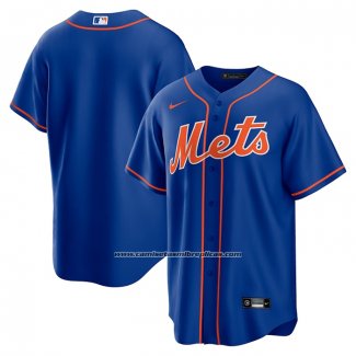 Camiseta Beisbol Hombre New York Mets Alterno Replica Azul