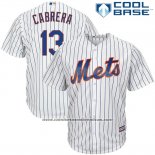 Camiseta Beisbol Hombre New York Mets Asdrubal Cabrera Blanco Cool Base