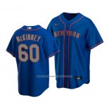 Camiseta Beisbol Hombre New York Mets Billy Mckinney Replica Alterno Azul