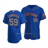 Camiseta Beisbol Hombre New York Mets Carlos Carrasco Autentico Alterno Azul