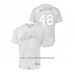 Camiseta Beisbol Hombre New York Mets Jacob Degrom 2019 Players Weekend Autentico Blanco