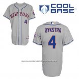 Camiseta Beisbol Hombre New York Mets Lenny Dykstra 4 Gris Cool Base