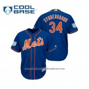 Camiseta Beisbol Hombre New York Mets Noah Syndergaard 34 Alterno Primera Cool Base Azul