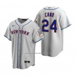 Camiseta Beisbol Hombre New York Mets Robinson Cano Replica Gris