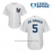 Camiseta Beisbol Hombre New York Yankees Joe Dimaggio 5 Blanco Primera Cool Base