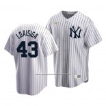 Camiseta Beisbol Hombre New York Yankees Jonathan Loaisiga Cooperstown Collection Primera Blanco