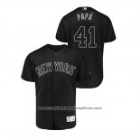 Camiseta Beisbol Hombre New York Yankees Miguel Andujar 2019 Players Weekend Autentico Negro