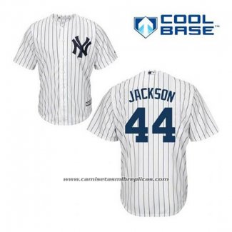 Camiseta Beisbol Hombre New York Yankees Reggie Jackson 44 Blanco Primera Cool Base