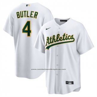 Camiseta Beisbol Hombre Oakland Athletics Lawrence Butler Primera Replica Blanco