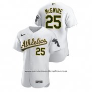 Camiseta Beisbol Hombre Oakland Athletics Mark Mcgwire Autentico Blanco