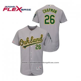 Camiseta Beisbol Hombre Oakland Athletics Matt Chapman 150th Aniversario Patch Autentico Flex Base Gris