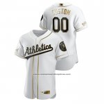 Camiseta Beisbol Hombre Oakland Athletics Personalizada Golden Edition Authentic Blanco