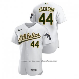 Camiseta Beisbol Hombre Oakland Athletics Reggie Jackson Autentico Blanco