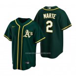 Camiseta Beisbol Hombre Oakland Athletics Starling Marte Alterno Replica Verde