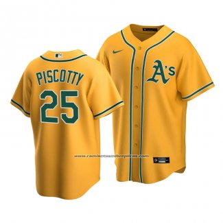 Camiseta Beisbol Hombre Oakland Athletics Stephen Piscotty Replica Alterno 2020 Oro