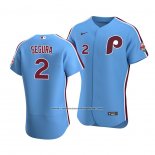 Camiseta Beisbol Hombre Philadelphia Phillies Jean Segura Autentico Alterno 2020 Azul