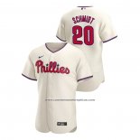 Camiseta Beisbol Hombre Philadelphia Phillies Mike Schmidt Autentico 2020 Alterno Crema