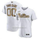 Camiseta Beisbol Hombre Philadelphia Phillies Personalizada 2022 All Star Autentico Blanco