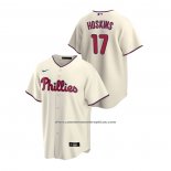 Camiseta Beisbol Hombre Philadelphia Phillies Rhys Hoskins Replica Alterno Crema