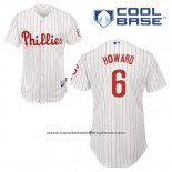 Camiseta Beisbol Hombre Philadelphia Phillies Ryan Howard 6 Blanco Primera Cool Base