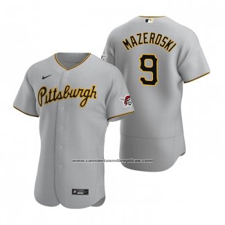 Camiseta Beisbol Hombre Pittsburgh Pirates Bill Mazeroski Autentico Road Gris