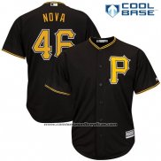 Camiseta Beisbol Hombre Pittsburgh Pirates Ivan Nova Negro Cool Base