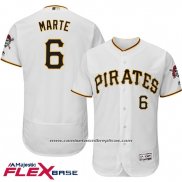 Camiseta Beisbol Hombre Pittsburgh Pirates Starling Marte Autentico Collection Flex Base Blanco