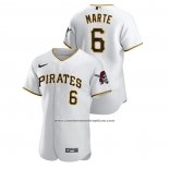 Camiseta Beisbol Hombre Pittsburgh Pirates Starling Marte Authentic Blanco