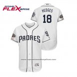 Camiseta Beisbol Hombre San Diego Padres Austin Hedges 150th Aniversario Patch Flex Base Blanco