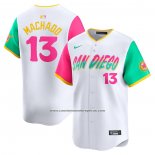 Camiseta Beisbol Hombre San Diego Padres Manny Machado City Connect Limited Blanco