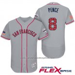 Camiseta Beisbol Hombre San Francisco Giants 2017 Estrellas y Rayas Hunter Pence Gris Flex Base