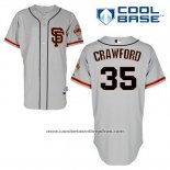 Camiseta Beisbol Hombre San Francisco Giants Brandon Crawford 35 Gris Alterno Cool Base