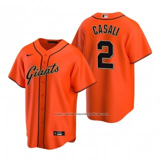 Camiseta Beisbol Hombre San Francisco Giants Curt Casali Replica Alterno Naranja