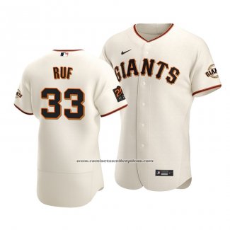 Camiseta Beisbol Hombre San Francisco Giants Darin Ruf Autentico Primera Crema