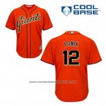 Camiseta Beisbol Hombre San Francisco Giants Joe Panik 12 Naranja Alterno Cool Base