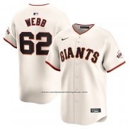Camiseta Beisbol Hombre San Francisco Giants Logan Webb Primera Limited Crema