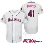 Camiseta Beisbol Hombre Seattle Mariners 2017 Estrellas y Rayas Charlie Furbush Blanco Flex Base