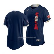 Camiseta Beisbol Hombre Seattle Mariners 2021 All Star Autentico Azul