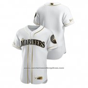 Camiseta Beisbol Hombre Seattle Mariners Golden Edition Autentico Blanco