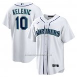 Camiseta Beisbol Hombre Seattle Mariners Jarred Kelenic Primera Replica Blanco