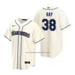 Camiseta Beisbol Hombre Seattle Mariners Robbie Ray Replica Alterno Crema