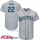 Camiseta Beisbol Hombre Seattle Mariners Robinson Cano 22 Gris Flex Base Autentico Collection Jugador