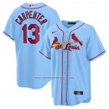 Camiseta Beisbol Hombre St. Louis Cardinals Matt Carpenter Alterno Replica Azul