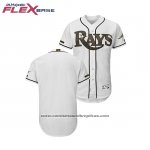 Camiseta Beisbol Hombre Tampa Bay Rays 2018 Dia de los Caidos Flex Base Blanco