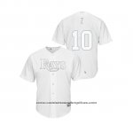 Camiseta Beisbol Hombre Tampa Bay Rays Mike Zunino 2019 Players Weekend Replica Blanco