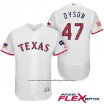 Camiseta Beisbol Hombre Texas Rangers 2017 Estrellas y Rayas Sam Dyson Blanco Flex Base