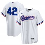 Camiseta Beisbol Hombre Texas Rangers Jackie Robinson Day Replica Blanco
