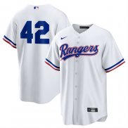 Camiseta Beisbol Hombre Texas Rangers Jackie Robinson Day Replica Blanco